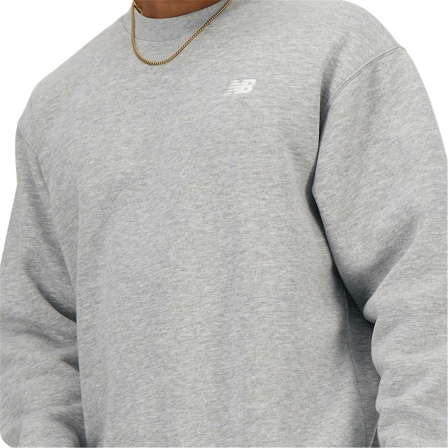 New Balance Men's Grey Crew Neck Regular Sweatshirt - Xxl - 100% Cotton