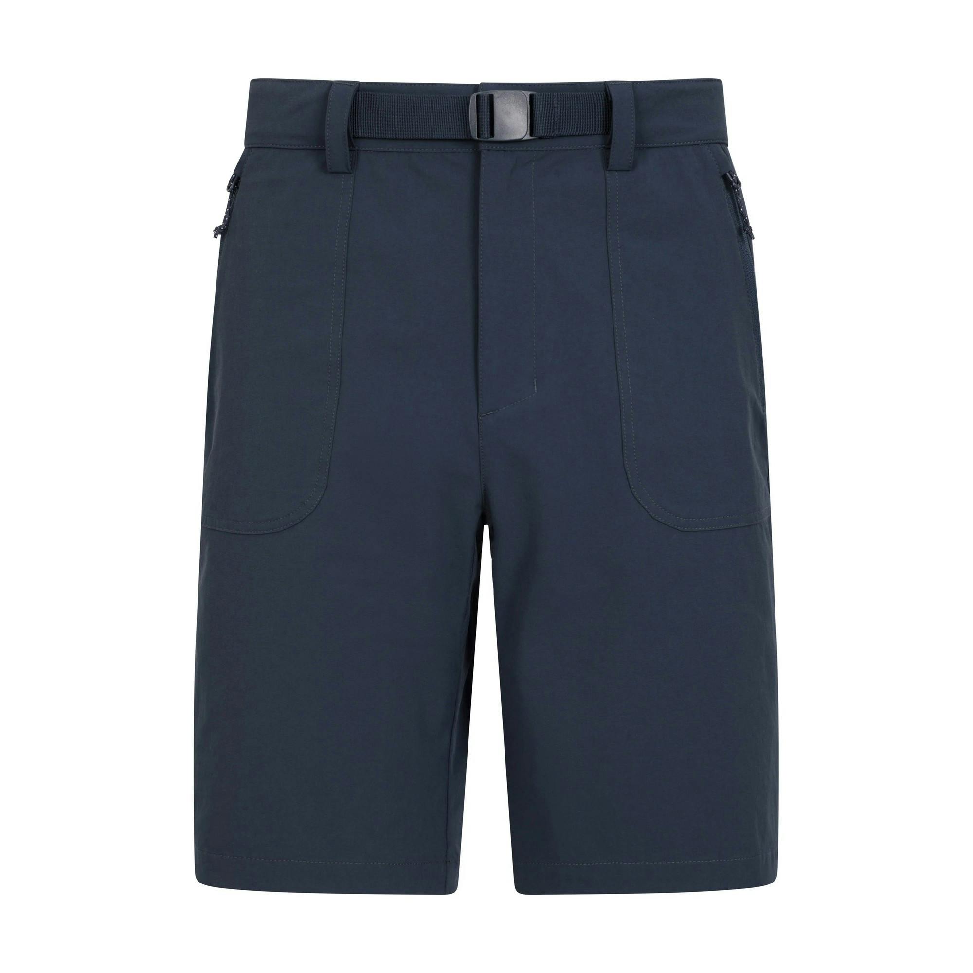 Mountain Warehouse Men's Grassland Belted Shorts - Navy - 44R - Navy - 88% Polyamide/12% Elastane