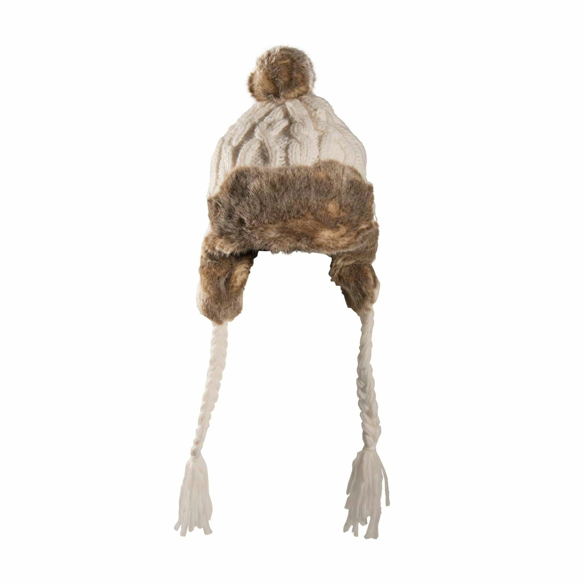 Aran Traditions Cream Aran Cable Trapper Hat