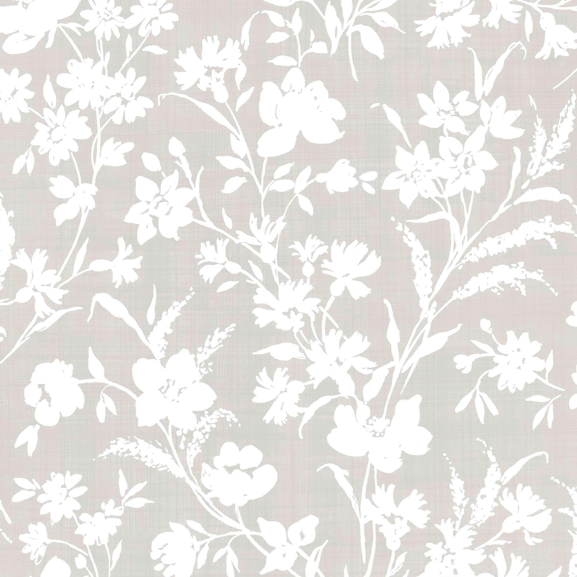 Laura Ashley Grey Rye Wallpaper - Dove - 10M