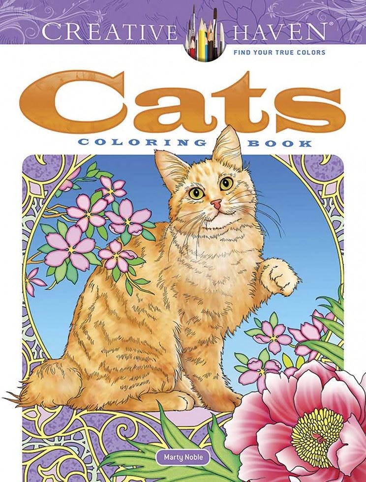 Creative Haven Cats Coloring Book by Marty Noble NEW - Image 8