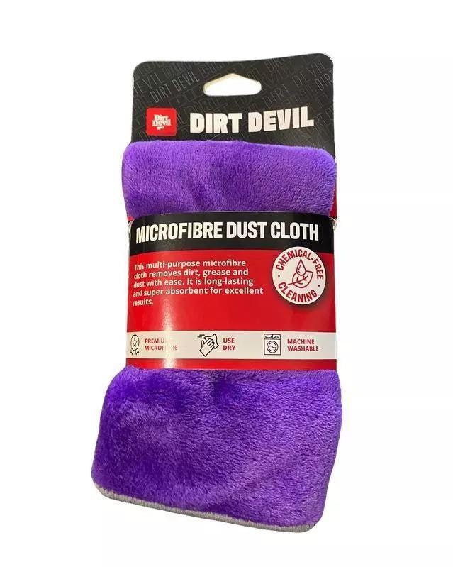Rackhams Purple Microfibre Reusable Cleaning Cloth 30 X 30Cm - Microfibre Cloths - 30 X 30Cm