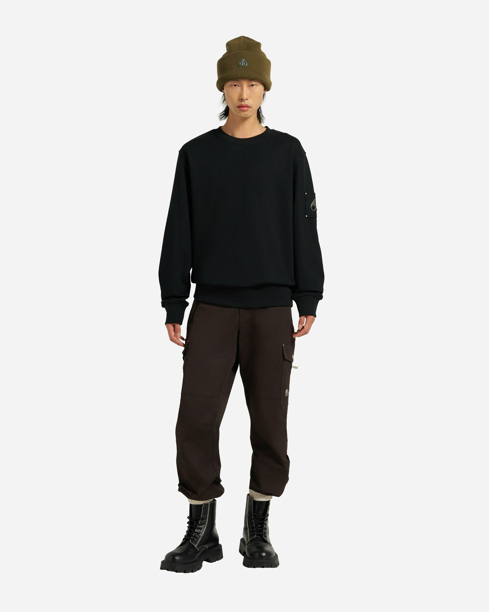 Moose Knuckles Men's Black Hartsfield Crew Neck Sweatshirt - 292 - 292 - M