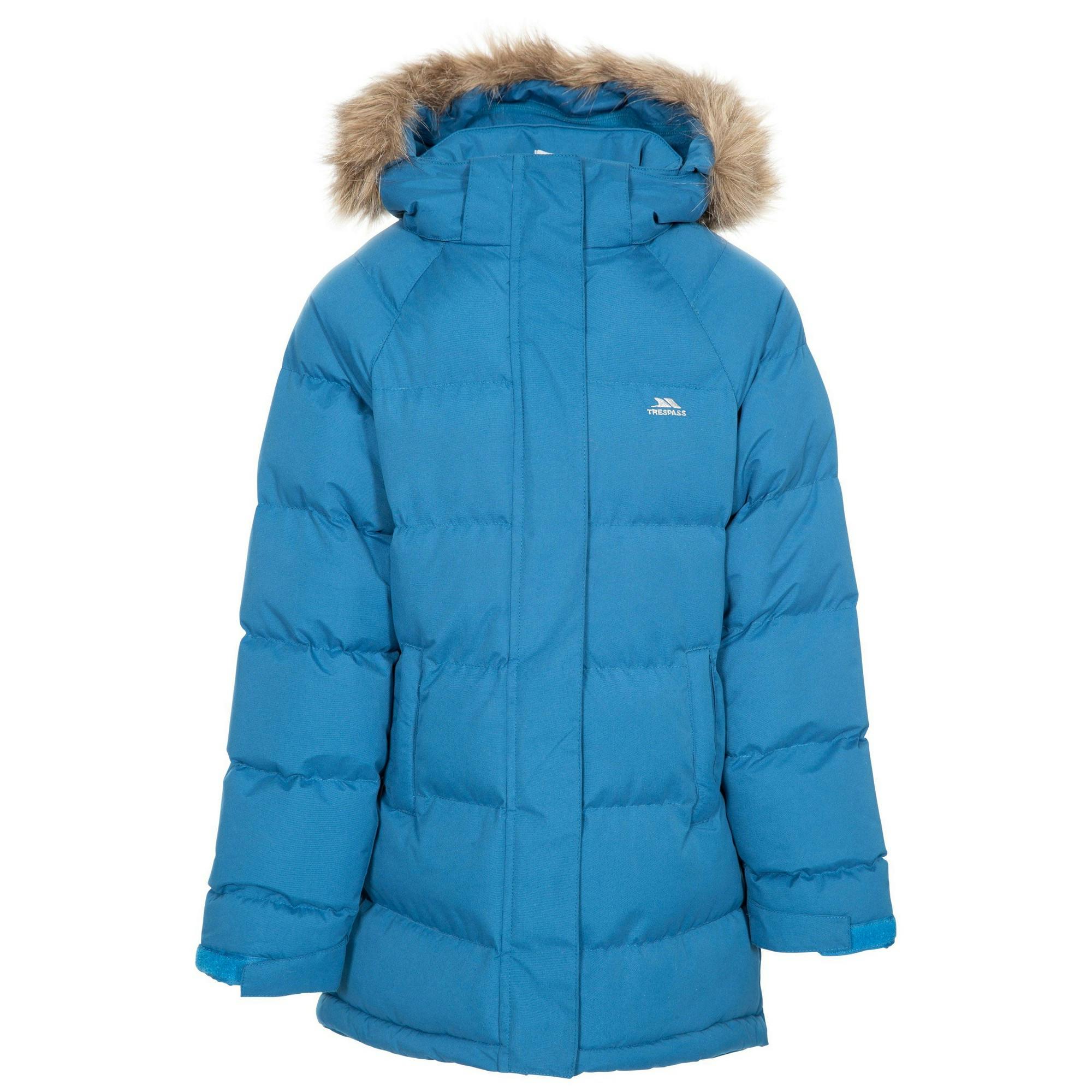 Trespass Girls Blue Unique Padded Jacket - Cosmic - 11-12 Years - Cosmic - 100% Polyester