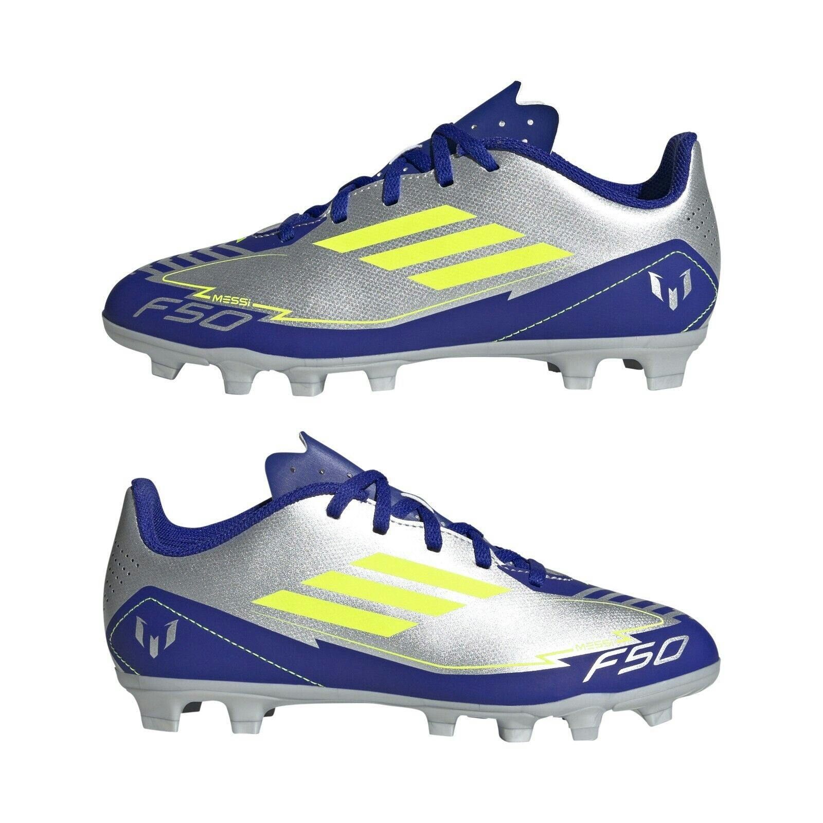 Adidas Boys / Girls Junior Football Boots F50 Messi Club Fg / Mg Ie1309 - Uk 5 Eu 38