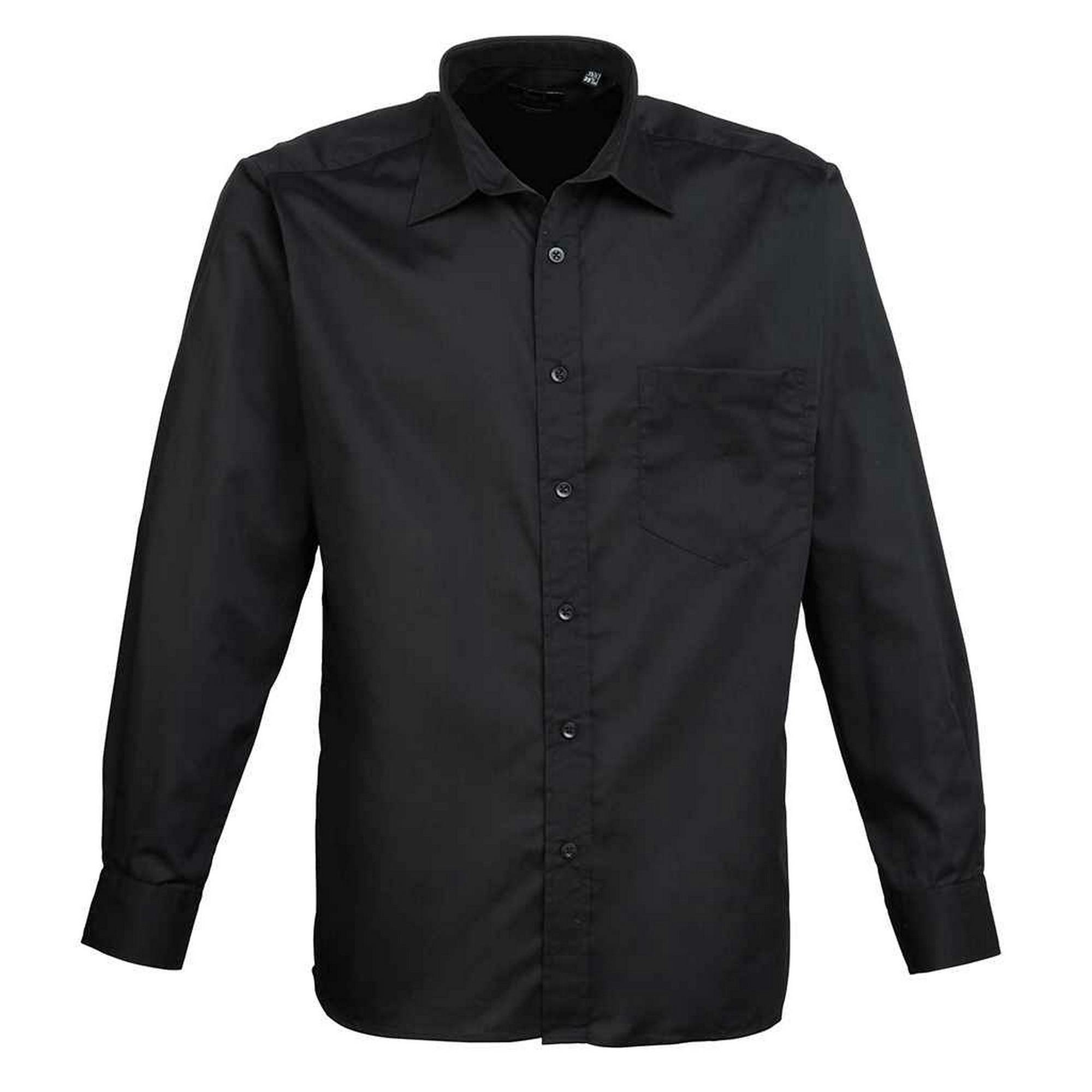 Joom Premier Men's Black Poplin Long-Sleeved Shirt Cm - Image 4