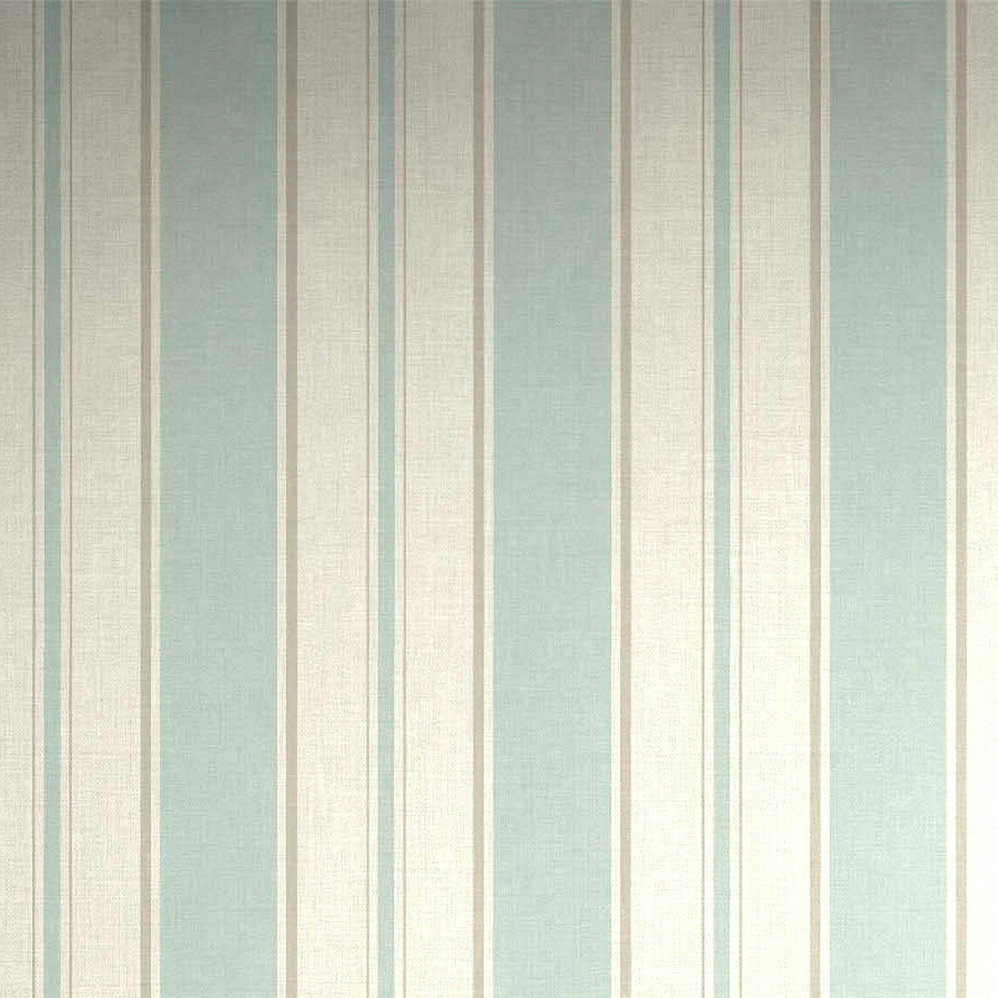 Next Blue Country Stripe Wallpaper - Duck Egg - 10M