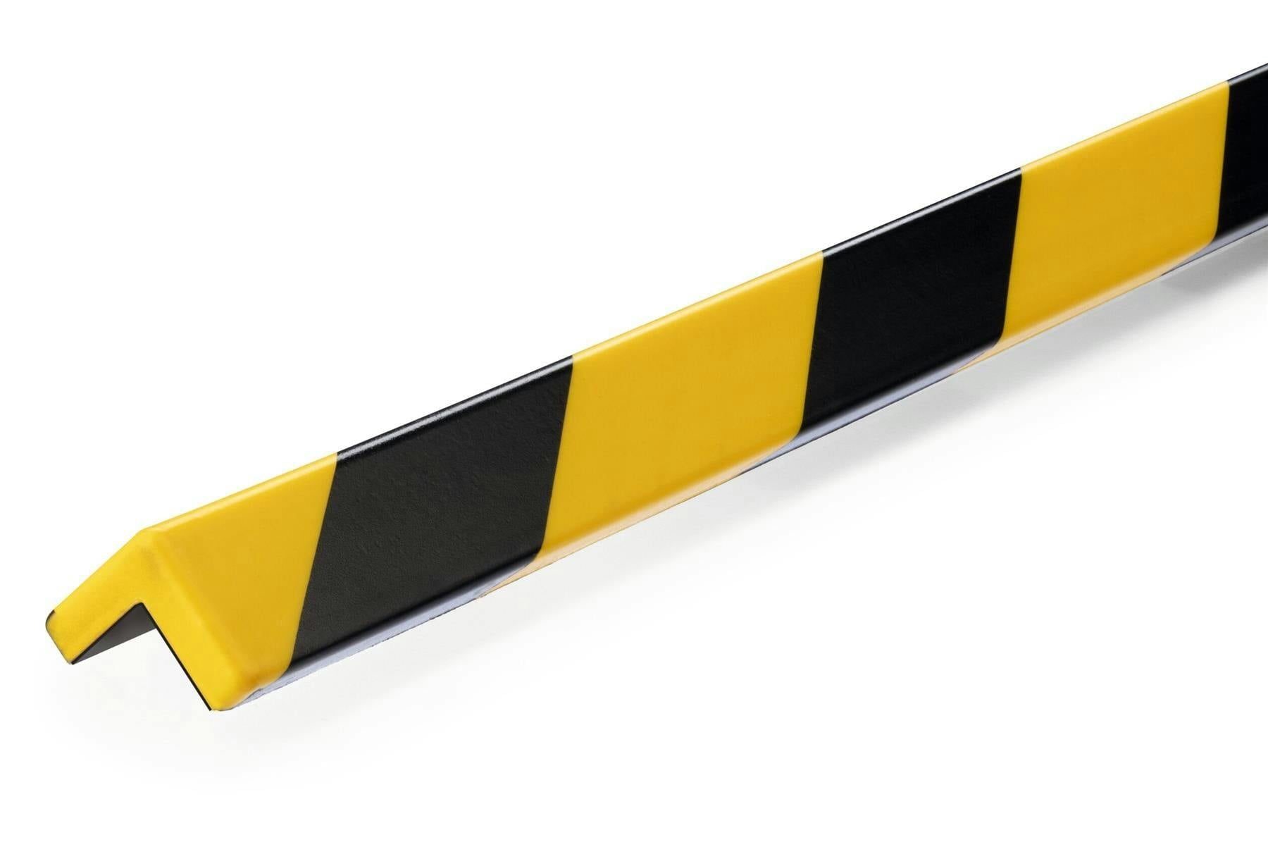 Durable Yellow/Black Magnetic Corner High Impact Edge Protection Profile C20 1M | 5 Pack