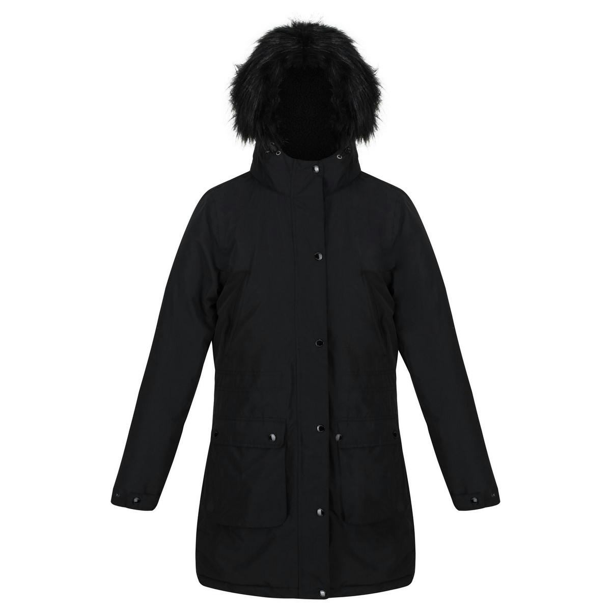 Regatta Women's Black Voltera Heated Waterproof Jacket - 16 Uk - 100% Polyester