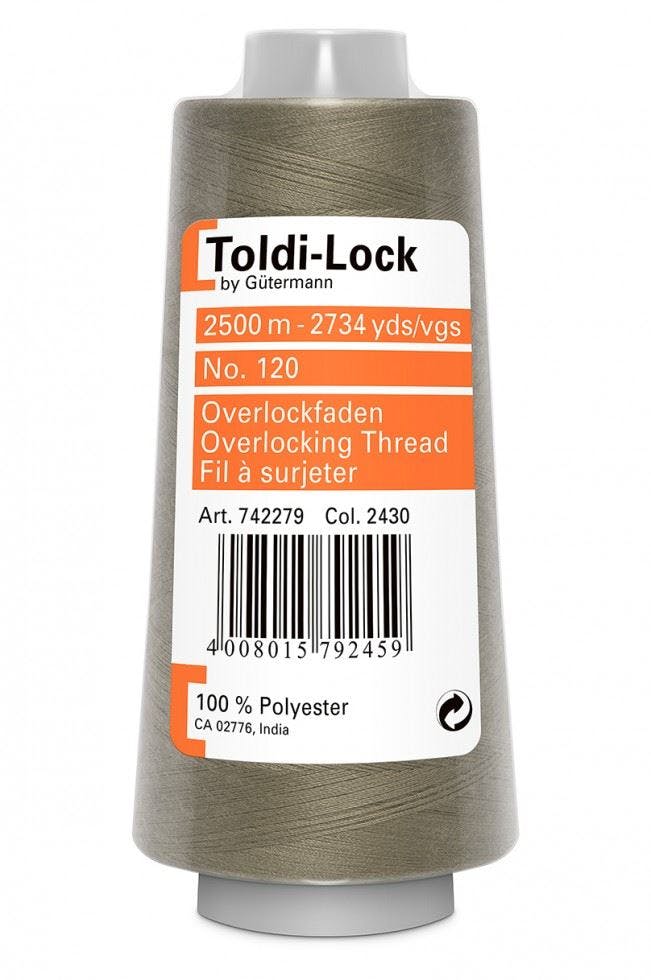 Gutermann Toldi Lock Overlocker Thread 2500M Polyester Thread Suitable For Dressmaking - 2430 - 2500 Metres