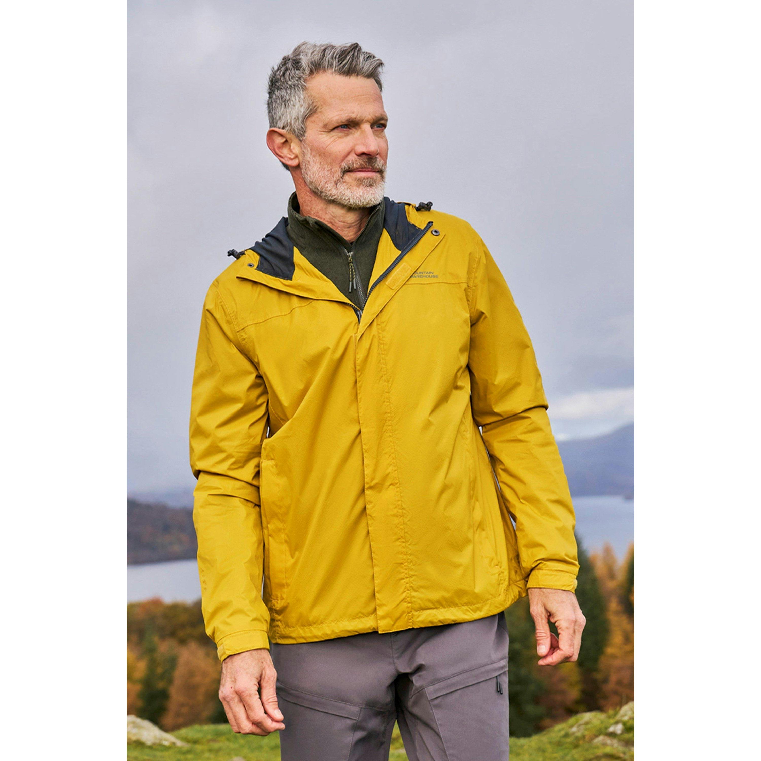 Mountain Warehouse Men's Torrent Waterproof Jacket - Mustard - 4XL - Mustard - 100% Polyamide