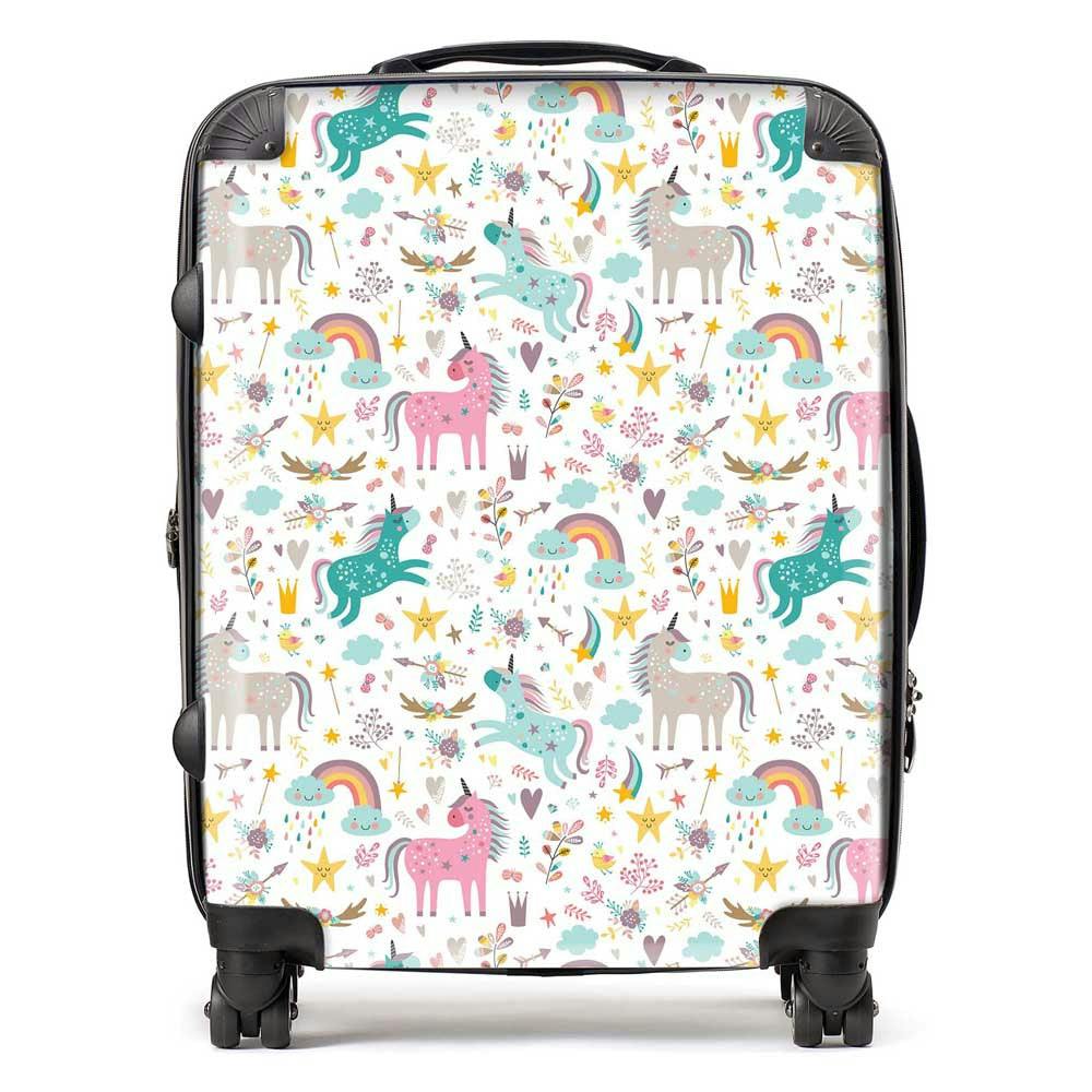 Warren Reed Unicorn And Rainbows Suitcase - Large