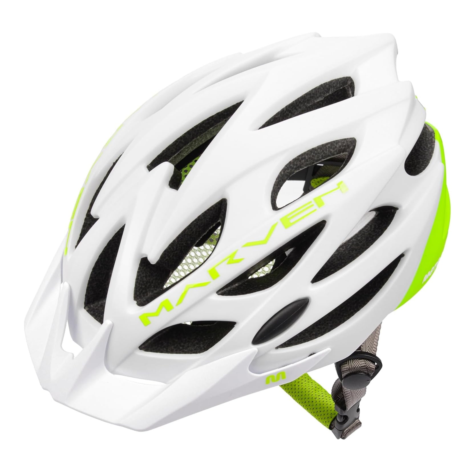 Meteor White/Green Marven Cycle Helmet Mtb Bike Skateboard Scooter Safety Gear - M 55 – 58 Cm (21.6 – 22.8 Inch)
