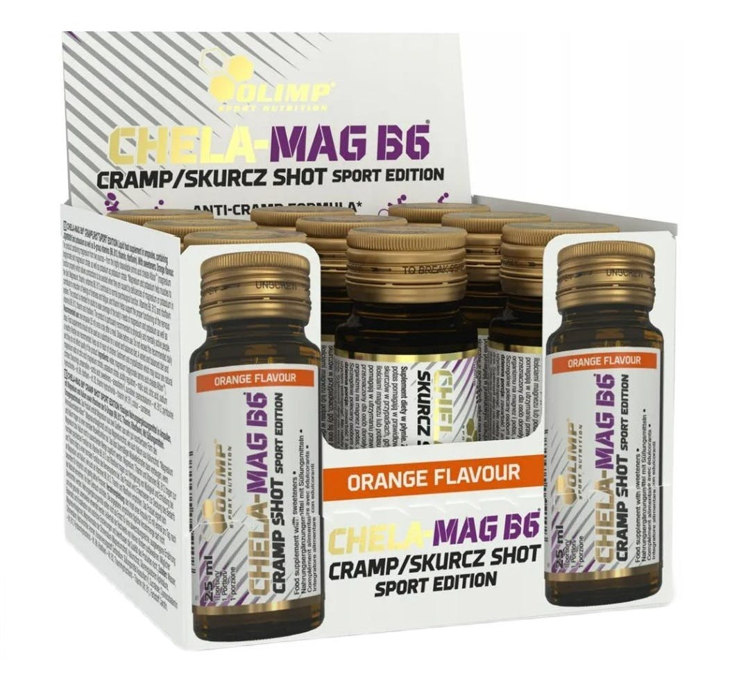 Olimp Nutrition Orange Chela-Mag B6 Cramp Shot, - 9 X 25 Ml.