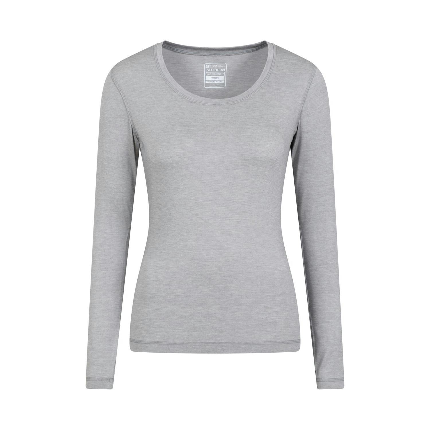 Mountain Warehouse Women's Grey Keep The Heat Thermal Top - 8 Uk - 41% Acrylic/32% Polyester/19% Viscose/8% Elastane