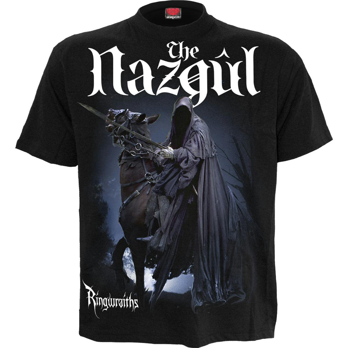 Spiral Direct Black Lotr - The Nazgul - Ringwraiths - Front Print T-Shirt - L - Digital - Digital