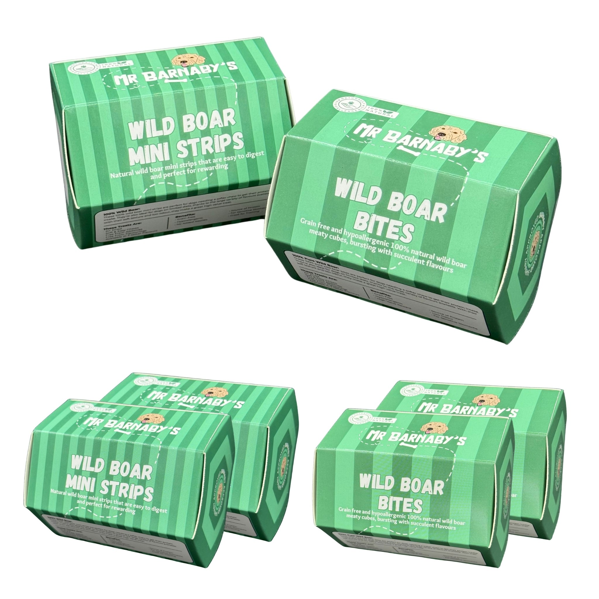 Mr Barnaby’s Grain Mr Barnaby's Wild Boar Dog Treat Bundle (Pack Of 6) - 6 Pack Of Size 6