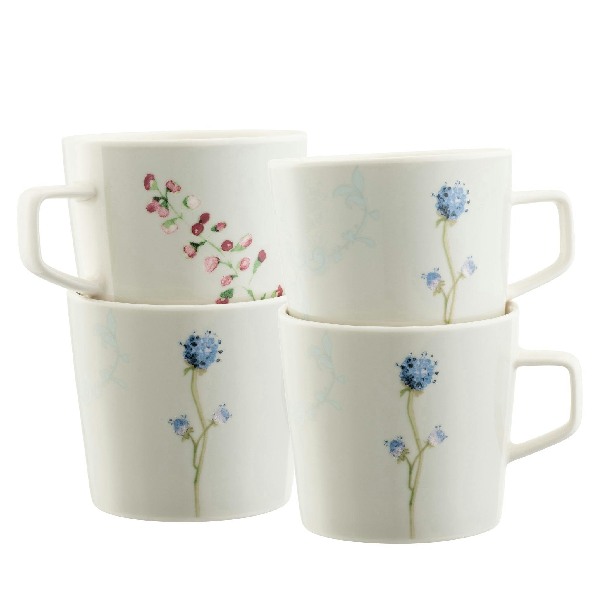 Rackhams Aynsley Camille Pale Jade Set Of 4 Mugs