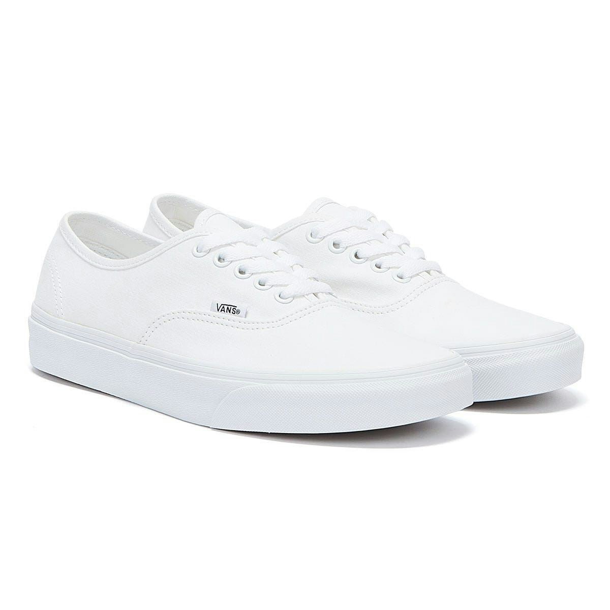 Vans Men's White Canvas Authentic Trainers - Uk 11 / Eu 46 / Us 12