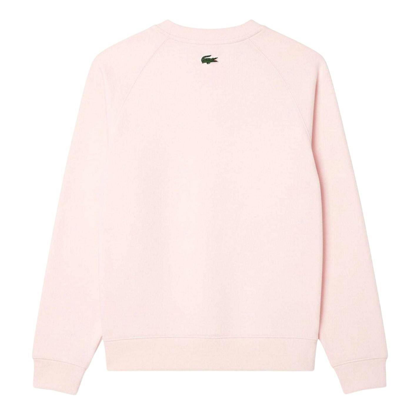 Lacoste Unisex Pink Adult Logo Fleece Sweatshirt - L - 100% Cotton
