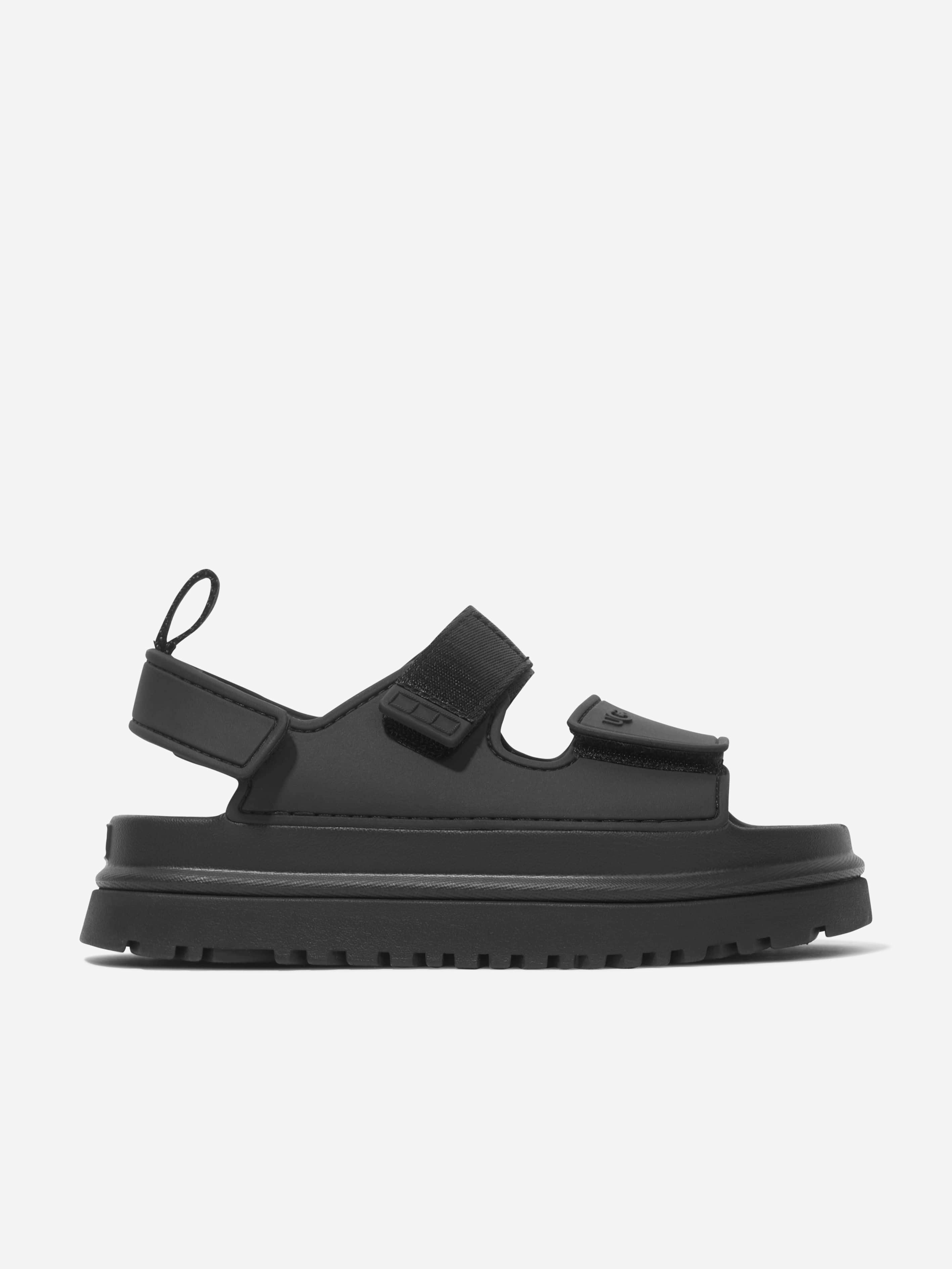 Ugg Boys Black Kids Goldenglow Sandals In - Us 2 Eu 33.5 Uk 1
