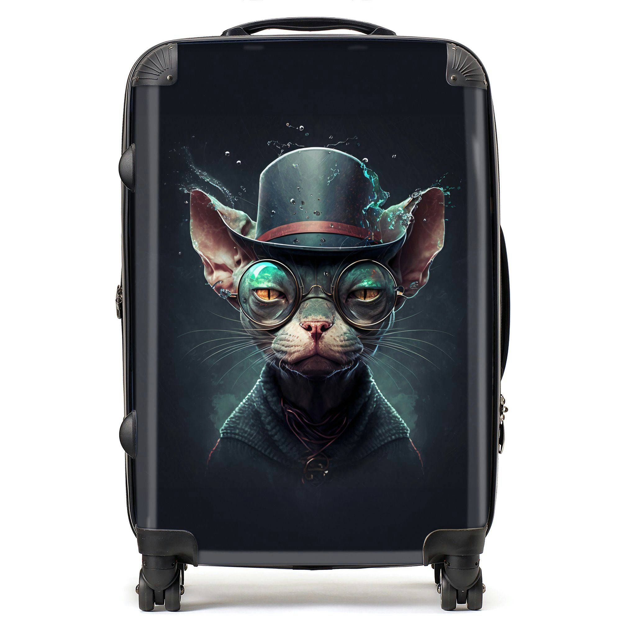 Warren Reed Sphynx Cat With Glases Splashart Suitcase - Medium