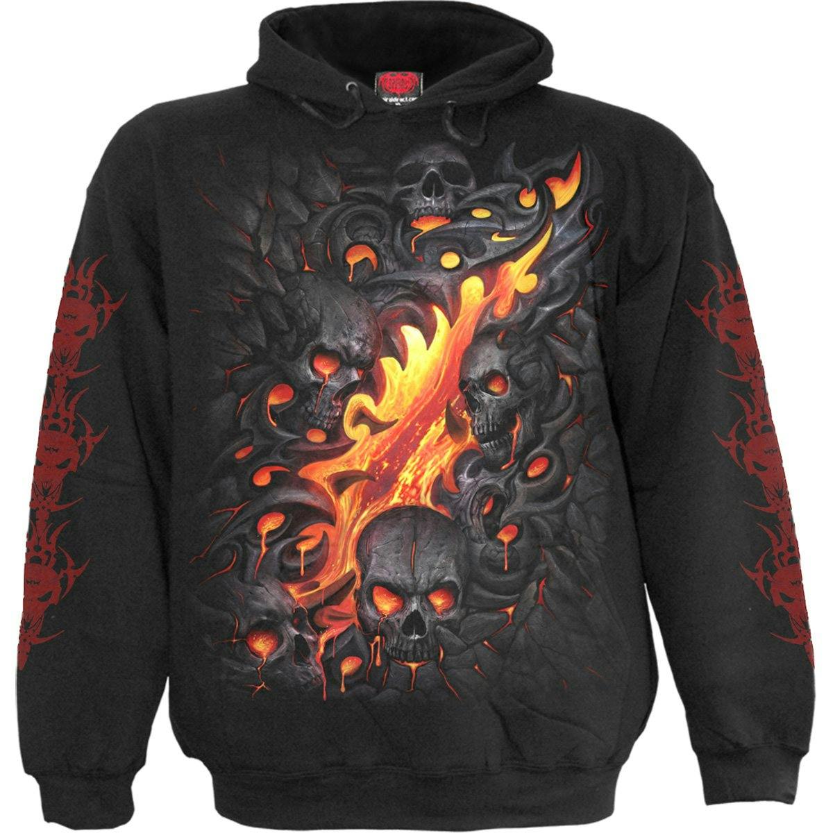 Spiral Direct Black Skull Lava - Hoody - M