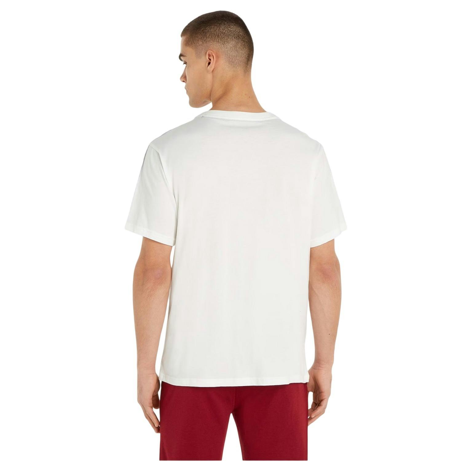 Tommy Hilfiger Men's Logo Regular Short-Sleeved T-Shirt - Ecru - Xxl - Ecru - 100% Cotton