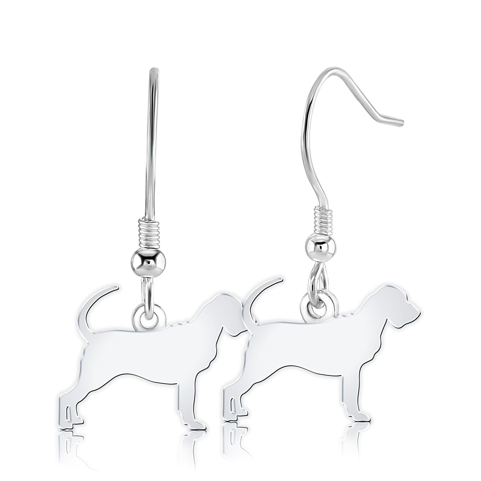 Mylee London Silver Bloodhound Silhouette Earrings - Yes - Hook