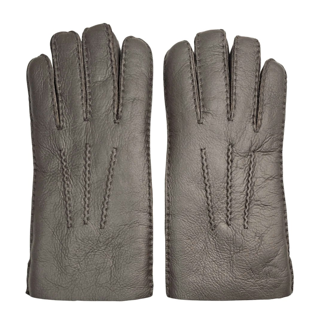Infinity Leather Men's Brown ’S Sheepskin Suede Leather Wool Lining Gloves - X-Large