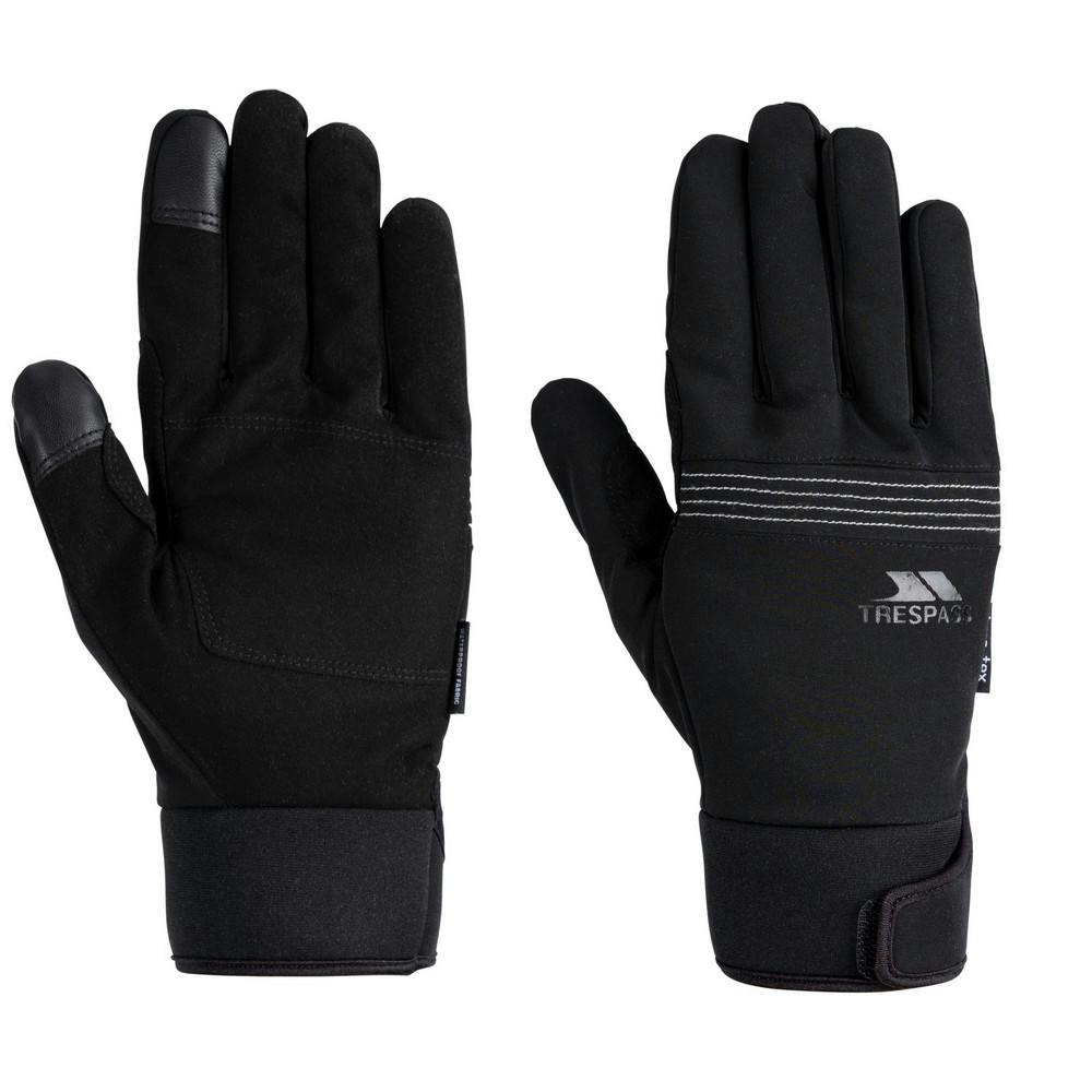 Trespass Men's Black Cruzado X Winter Gloves - Xs - 96% Polyester/4% Elastane