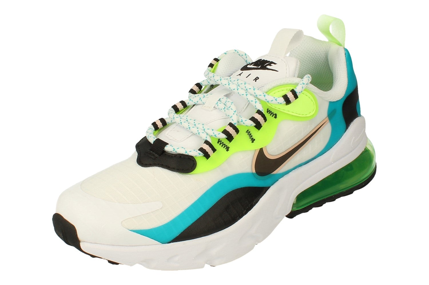 Nike Unisex Kids Black/Green Air Max 270 React Se Gs Cj4060 300 - Uk 5 | Us 5.5Y | Eu 38