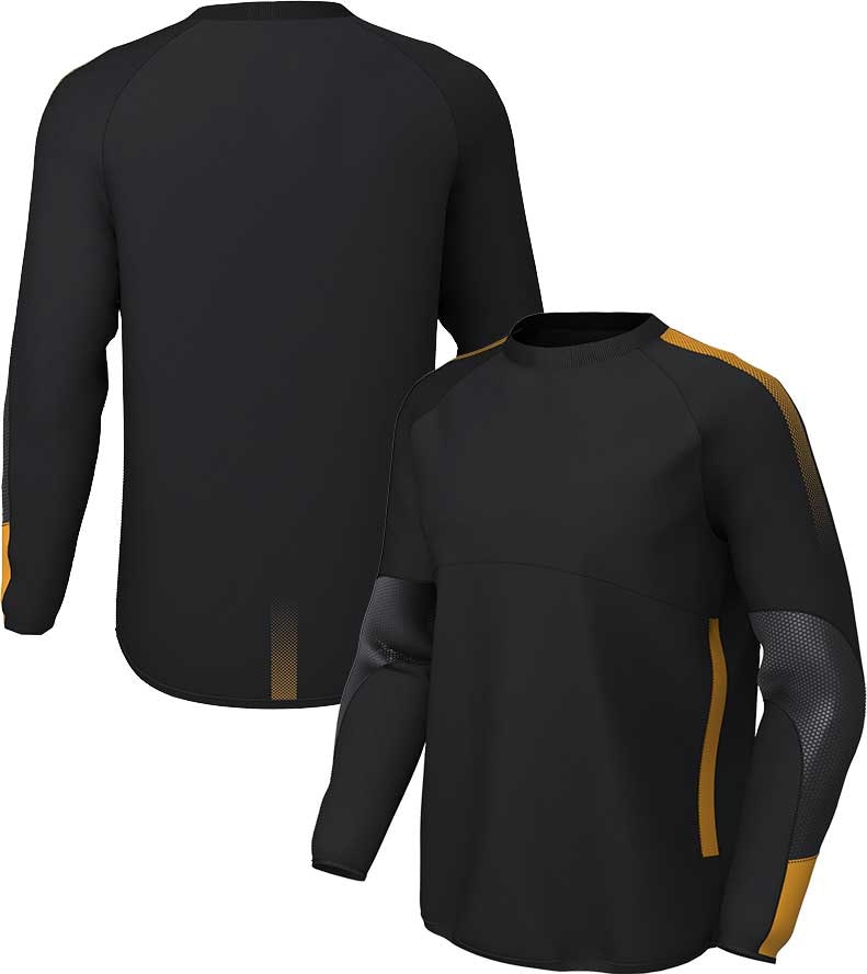 Xero Degrees Black/Gold Youth Edge Series Contact Training Top (Xo-Ch860y) - Youth Medium
