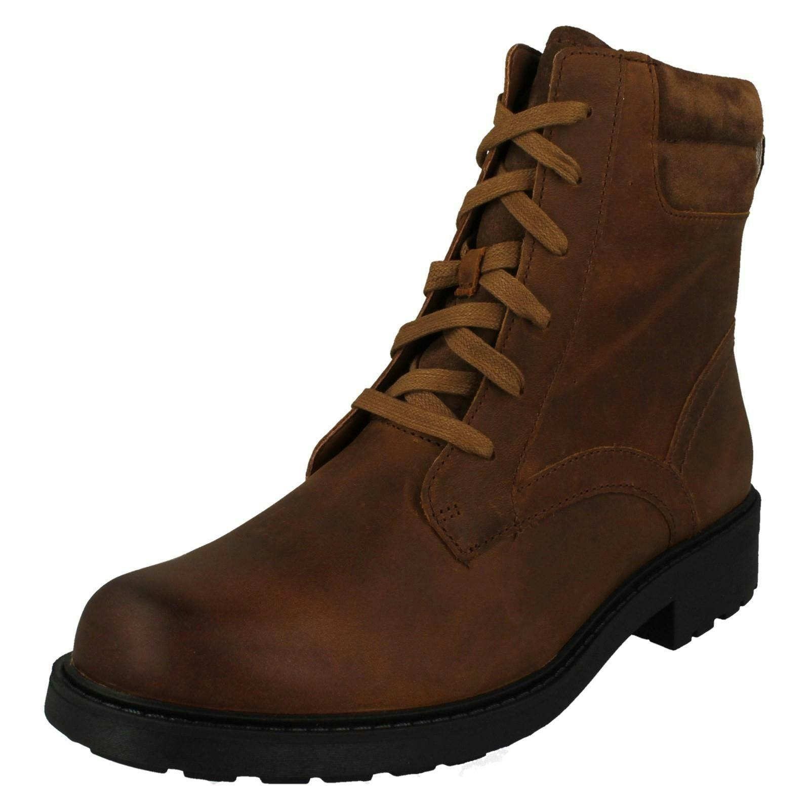 Clarks Women's Brown Lace Up Detailed Ankle Boots Orinoco2 Spice - Snuff - Uk 5.5 - D