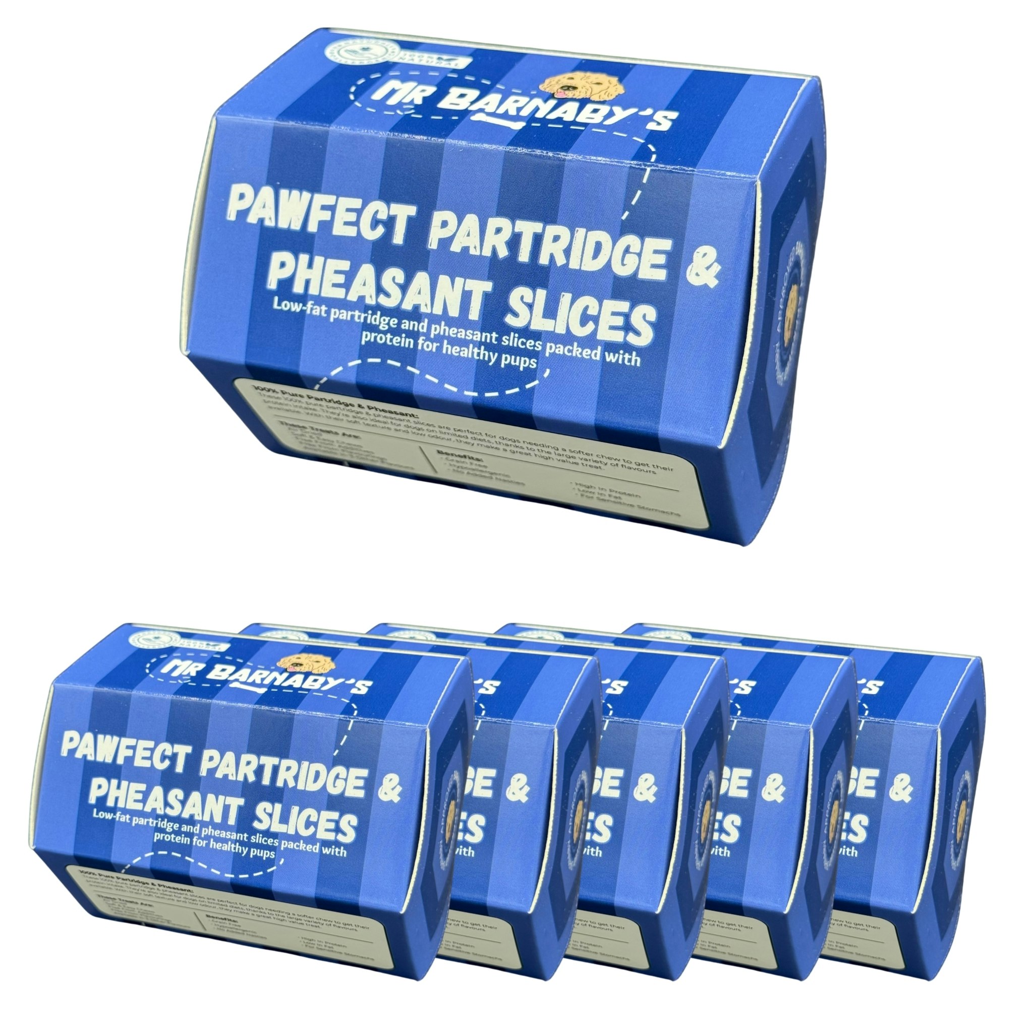 Mr Barnaby’s Grain/Salmon Mr Barnaby's Pawfect Partridge & Pheasant Slices Dog Treats (Pack Of 6) - 6 Pack Of Size 6