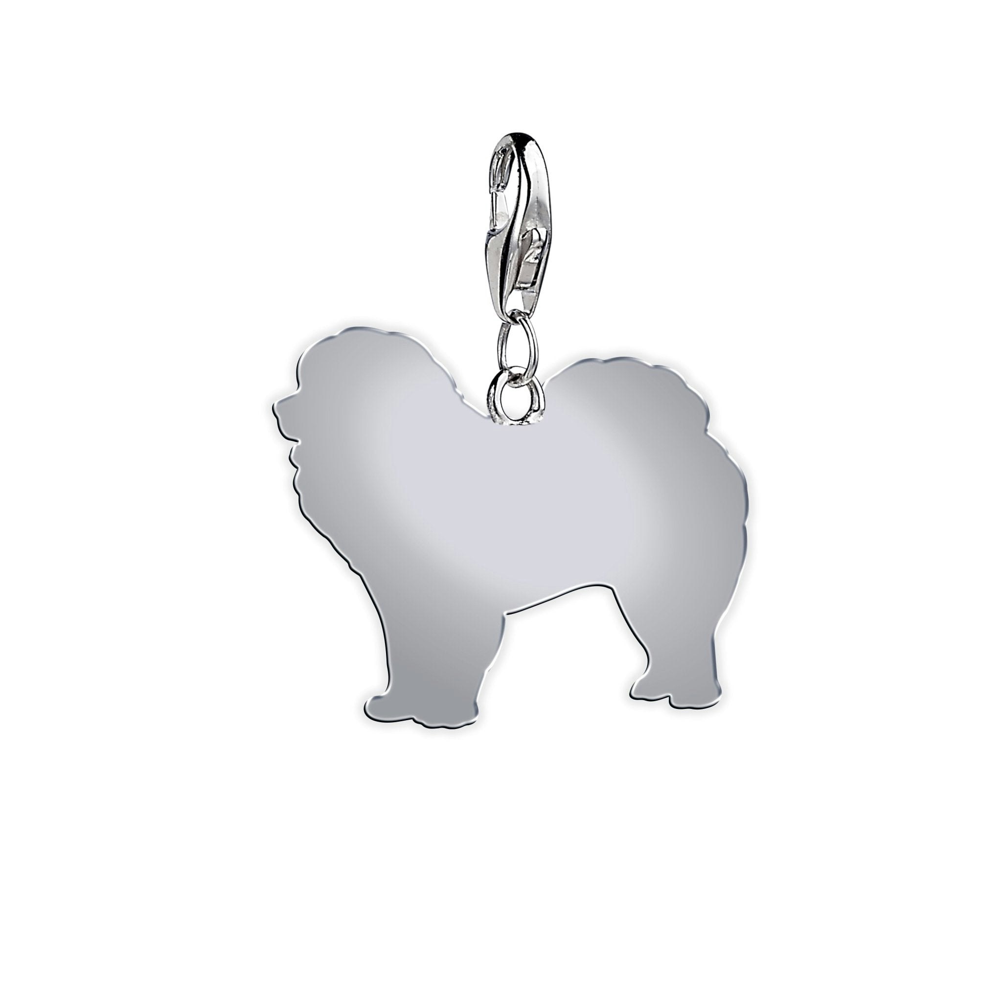 Mylee London Silver Chow Chow Silhouette Charm - Yes - Clip On Charm