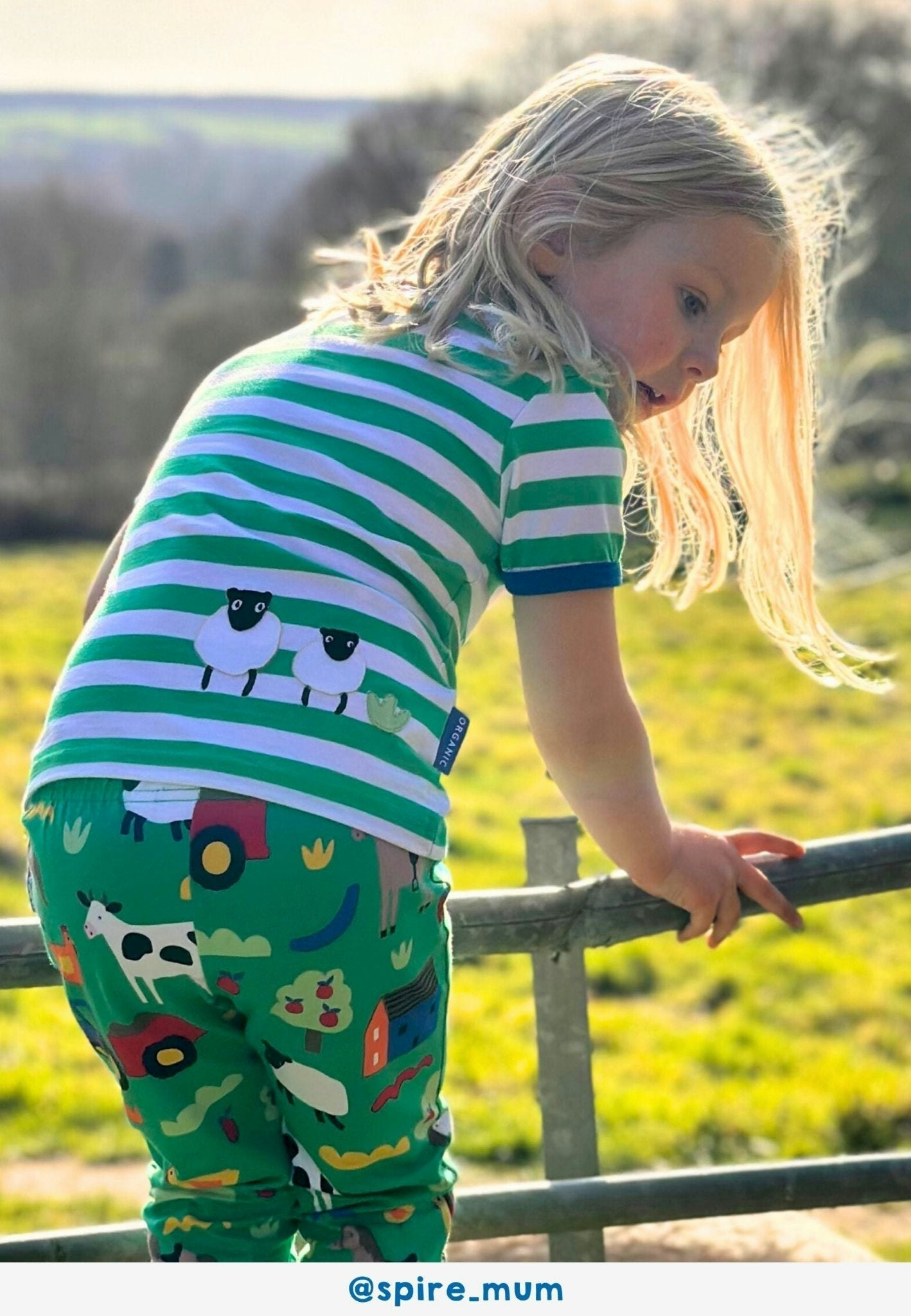 Toby Tiger Organic Hillside Print Leggings - 7-8Y / 128Cm