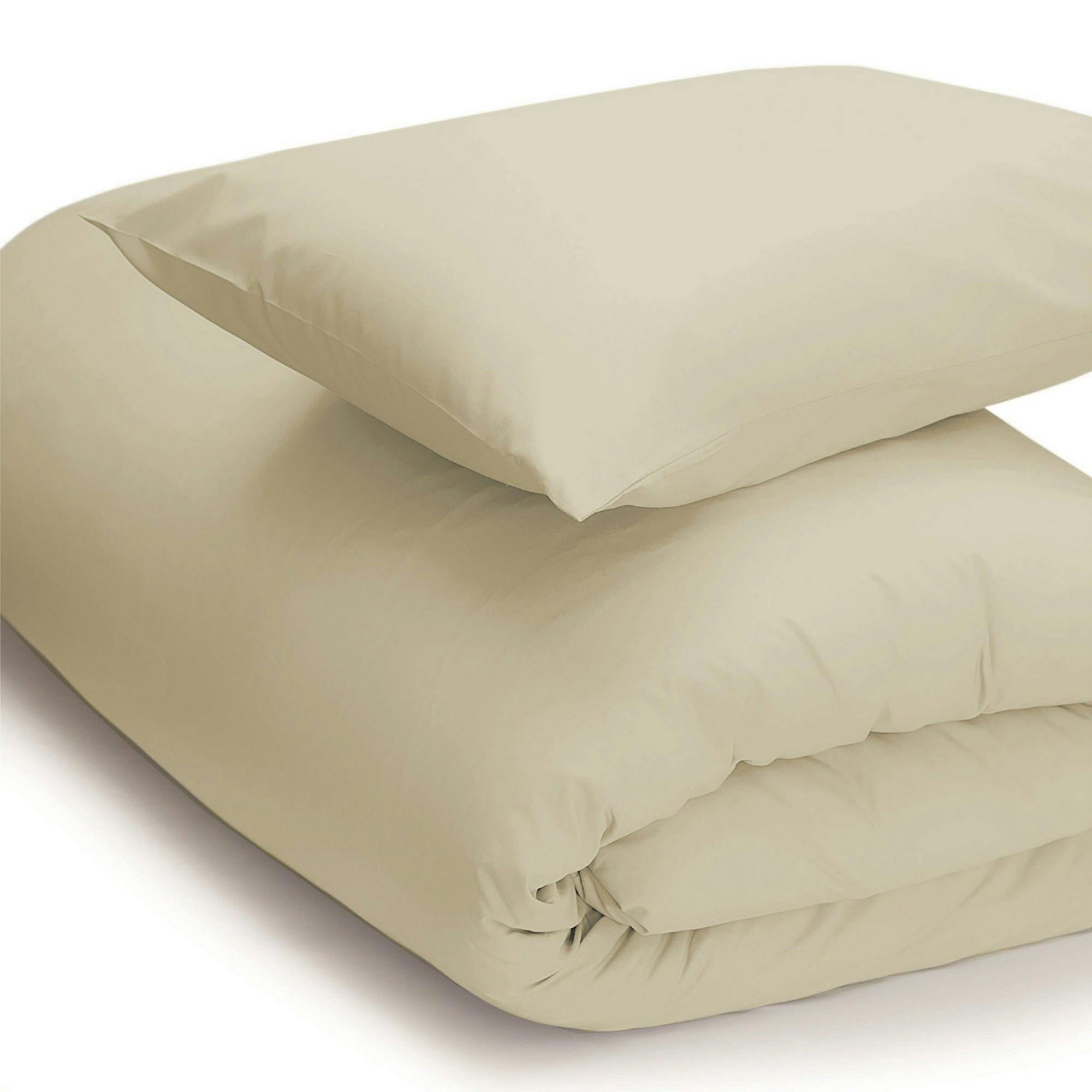 Rackhams Ivory Easycare Percale Duvet Cover - Kingsize - 50% Cotton/50% Polyester