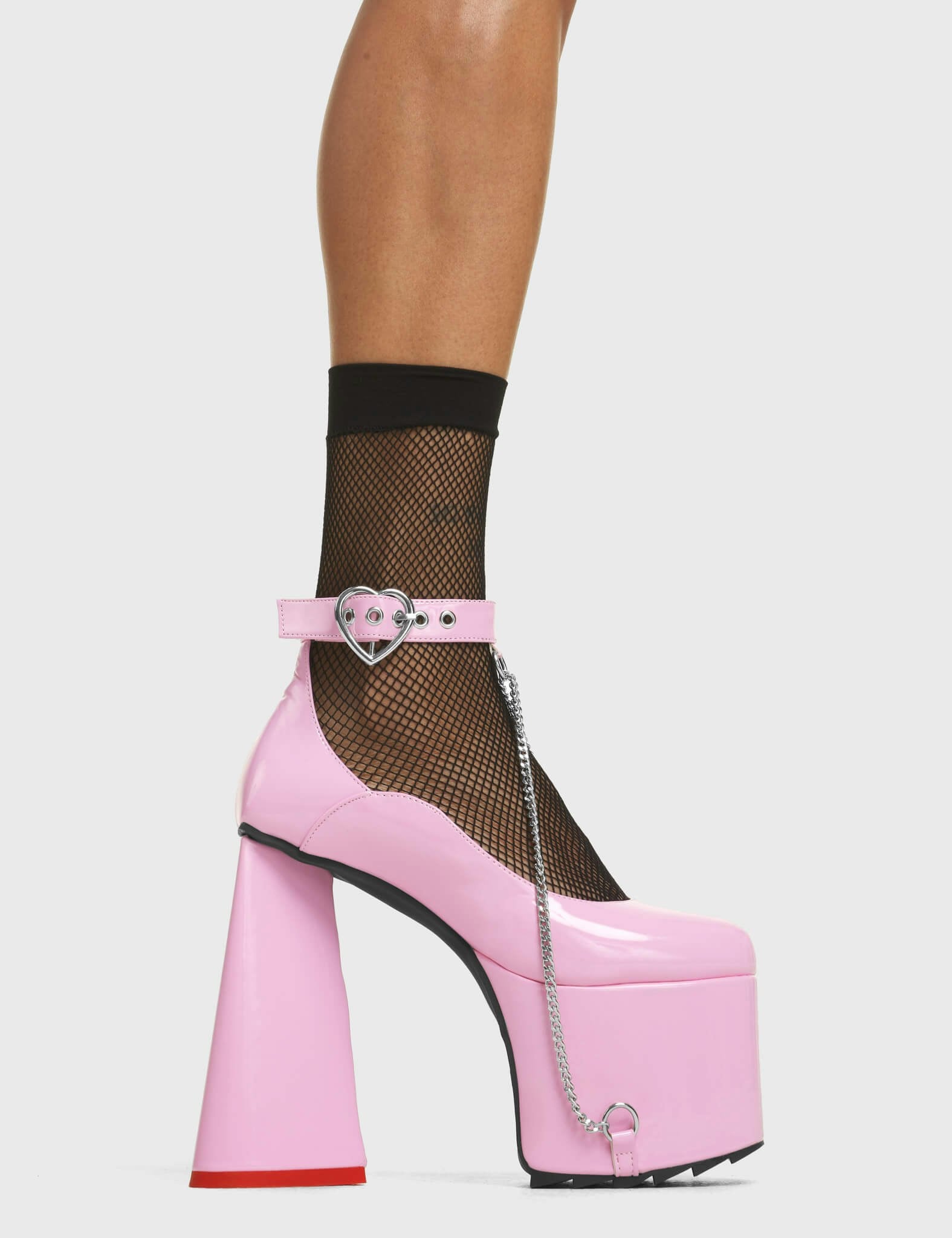 Lamoda Pink Goodbye Forever Platform Heels Pat, Chic High Heel Platform Sandals - Uk 6
