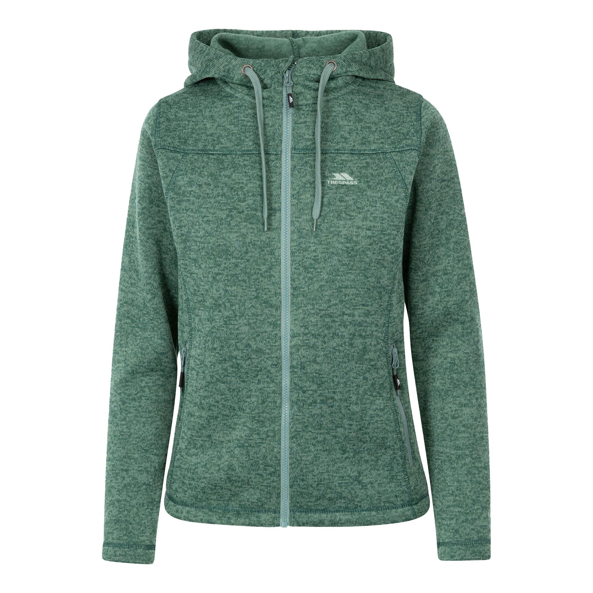 Trespass Women's Green Odelia Fleece Jacket - Spruce Marl - Xxs - Spruce Marl - 100% Polyester