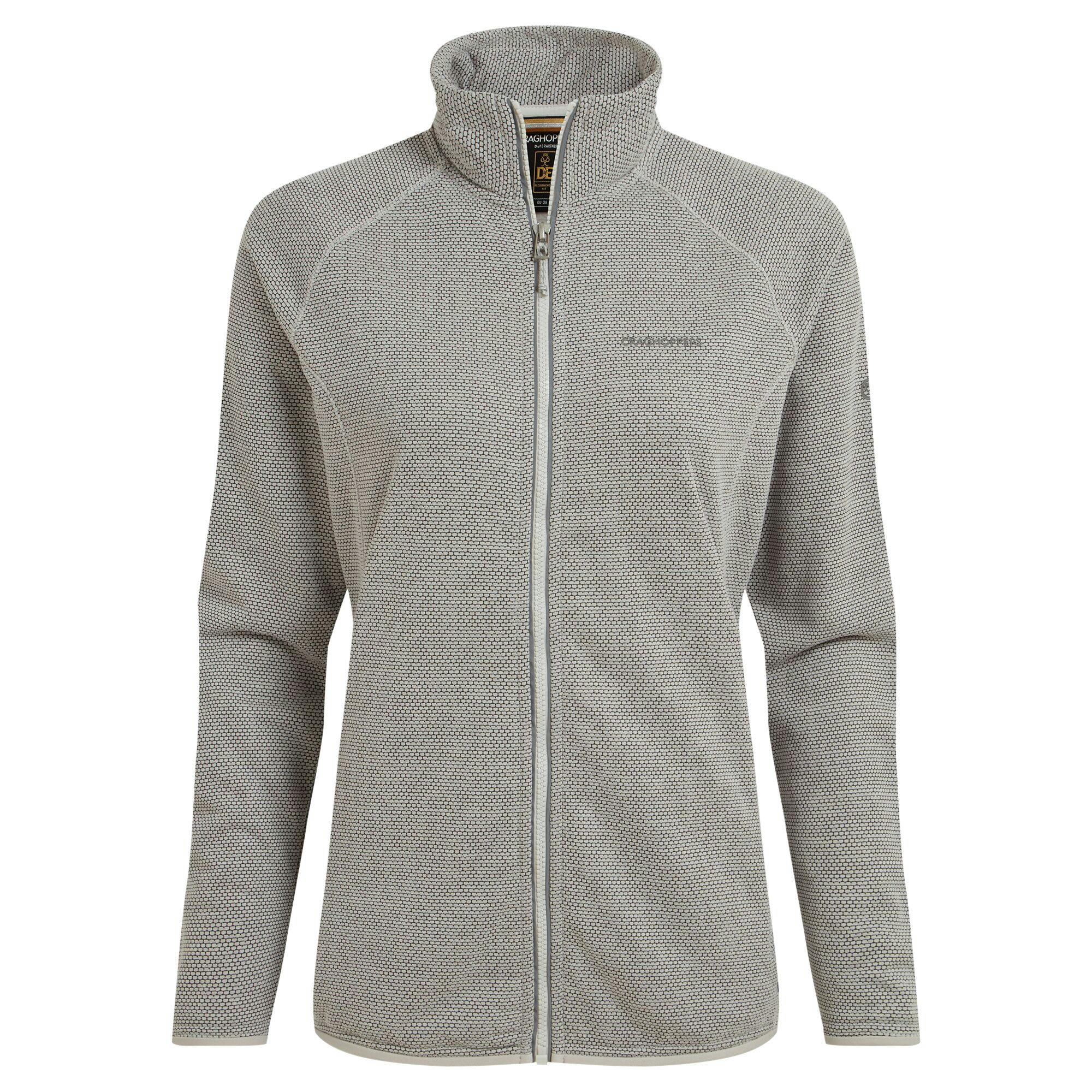 Craghoppers Women's Grey Tarvos Full Zip Fleece Jacket - Lunar Marl - 12 Uk - Lunar Marl - 100% Polyester