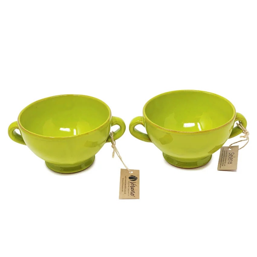 Rackhams Green Selena - Soup Bowls - Set Of 2 - Lime