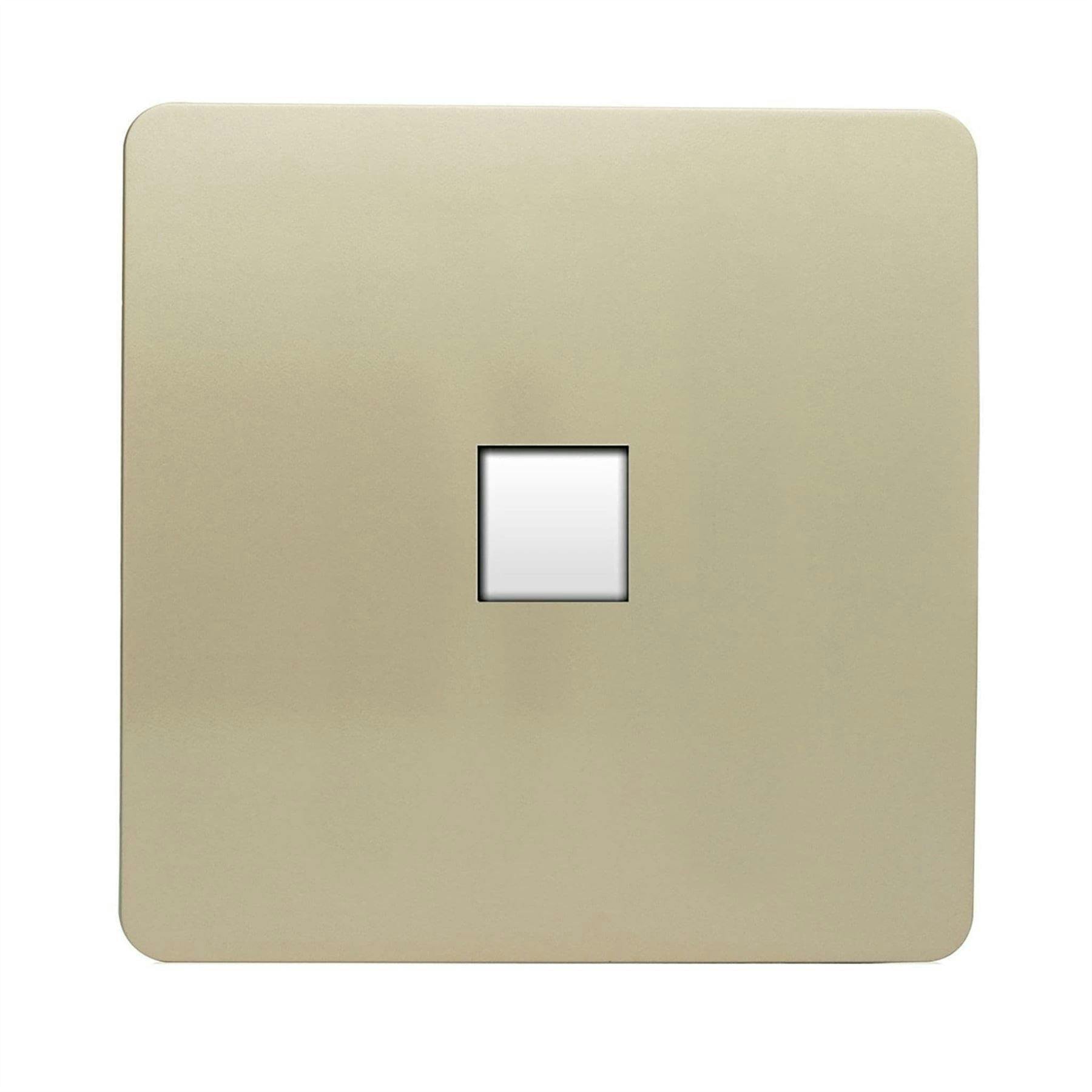 Trendi Switch Gold 1 Gang Rj45 Cat 6 Modern Designer Pc Ethernet Socket In Champagne