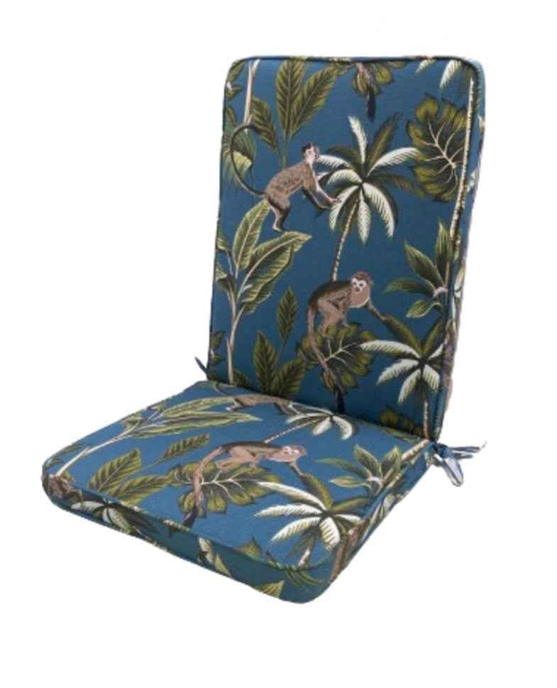 Rackhams Blue Low Recliner Cushion (Colour Options Available) - Tropical