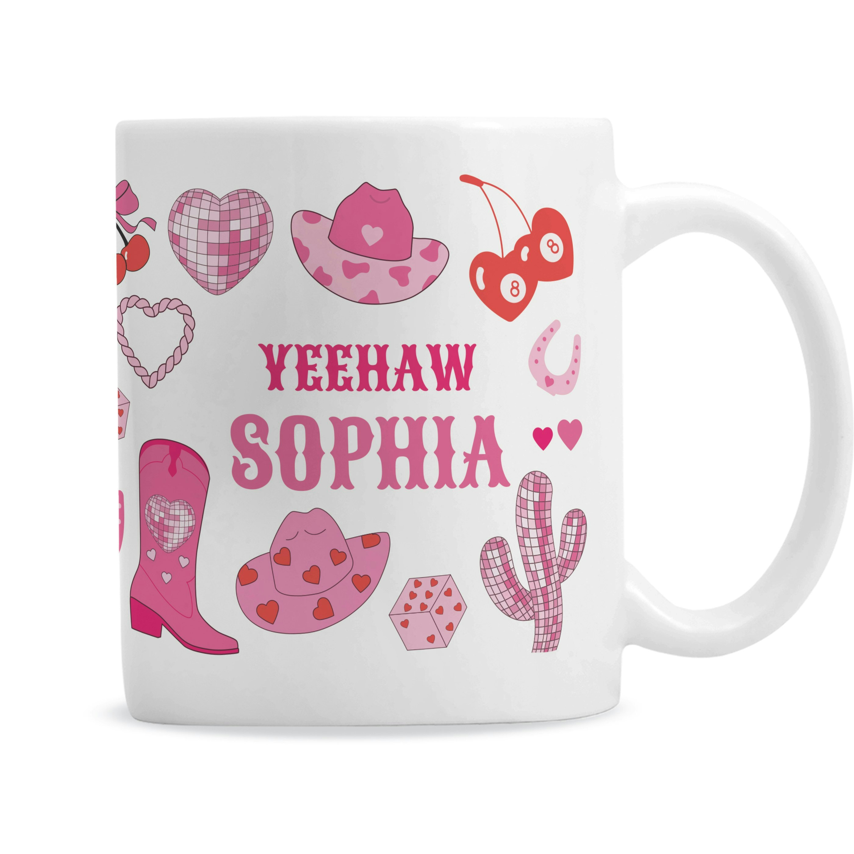 Personalised Memento Company Pink Personalised Cowgirl Mug