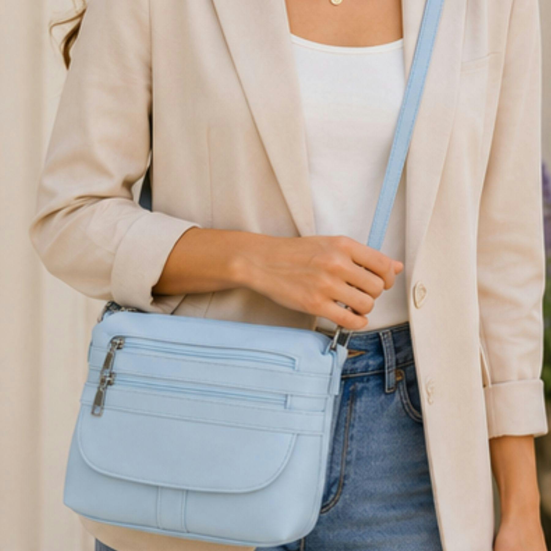 Love Emvy Emvy Classic Collection Crossbody Bag - Bluebell