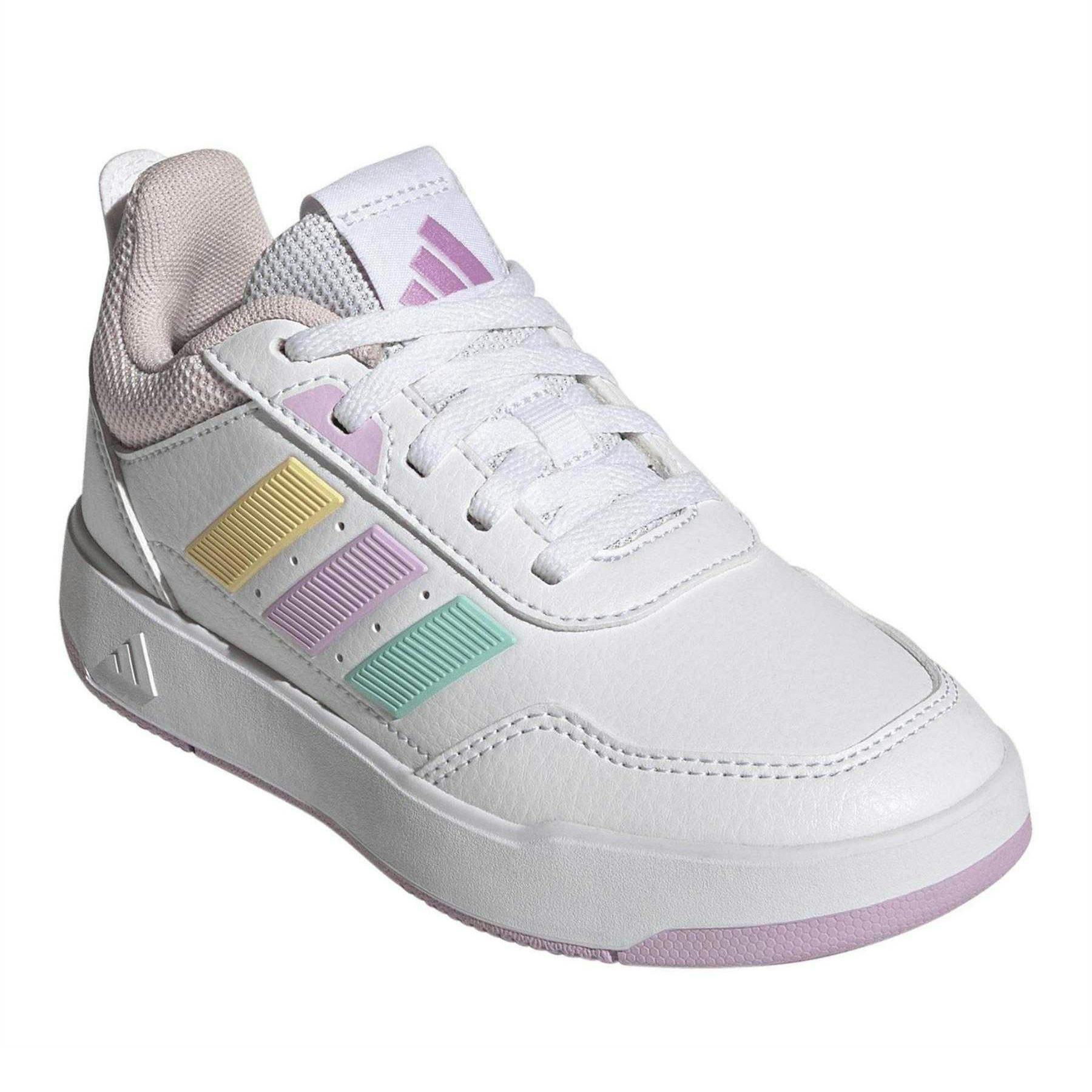 Adidas White/Lilac Kids Tensaur Sport 2.0 Stripes Trainers - /Aqua - 13 Uk Child - /Aqua - 100% Mixed