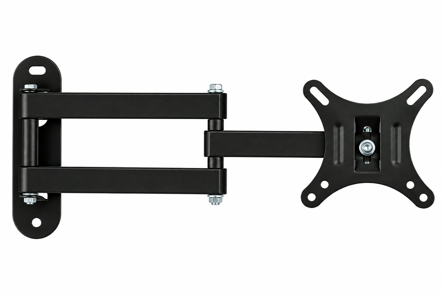 Atek Black 10-26 Inch Full Motion Tv Wall Bracket Tilt Swivel Vesa 100X100