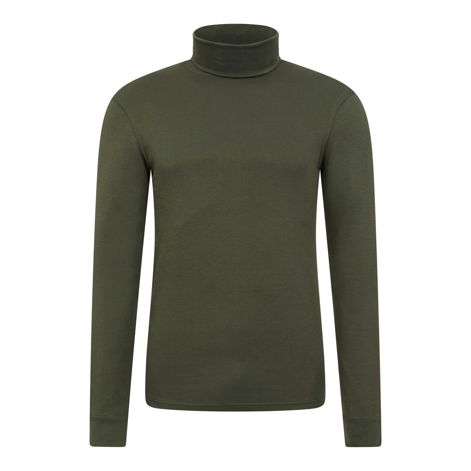 Mountain Warehouse Men's Green Meribel Cotton Thermal Top - Khaki - Xs - Khaki - 100% Combed Cotton