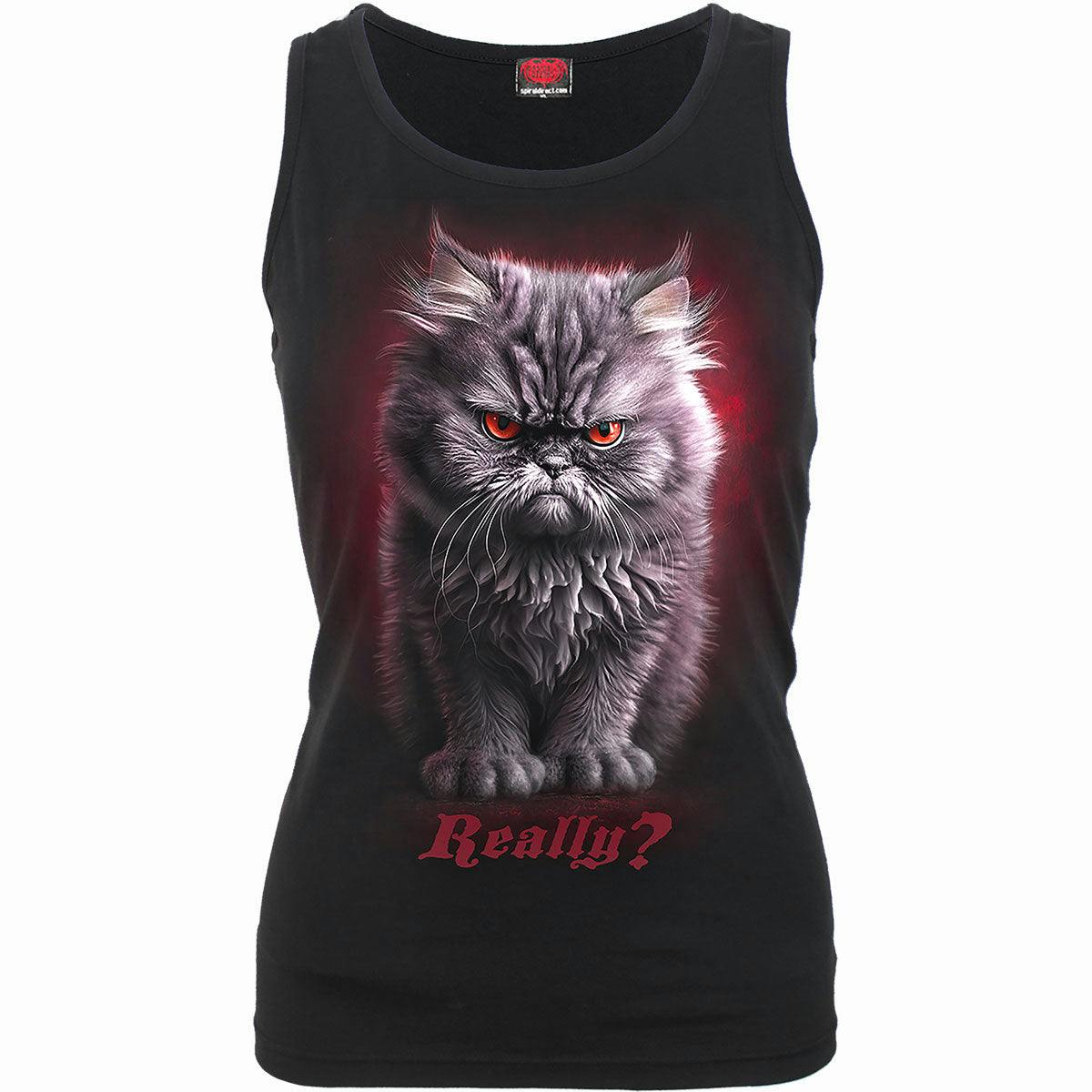 Spiral Direct Black Anger Management - Razor Back Top - Xl - Digital - Digital